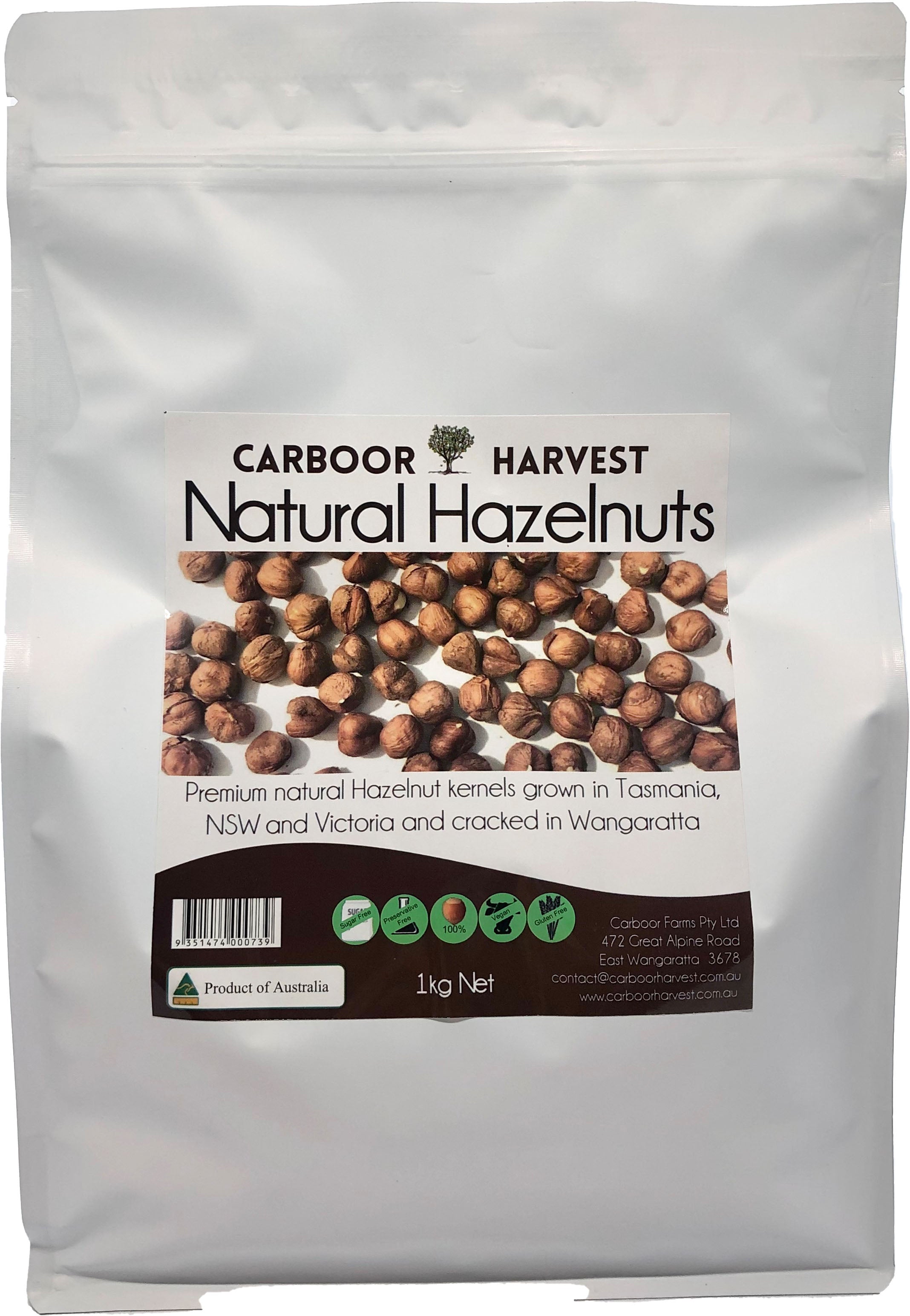 Raw hazelnuts